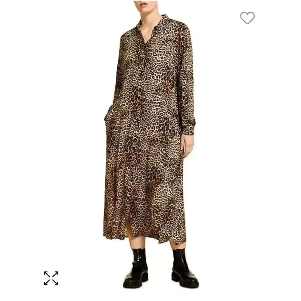 Marina Rinaldi Davanti Animal Print Shirt Dress Size 20